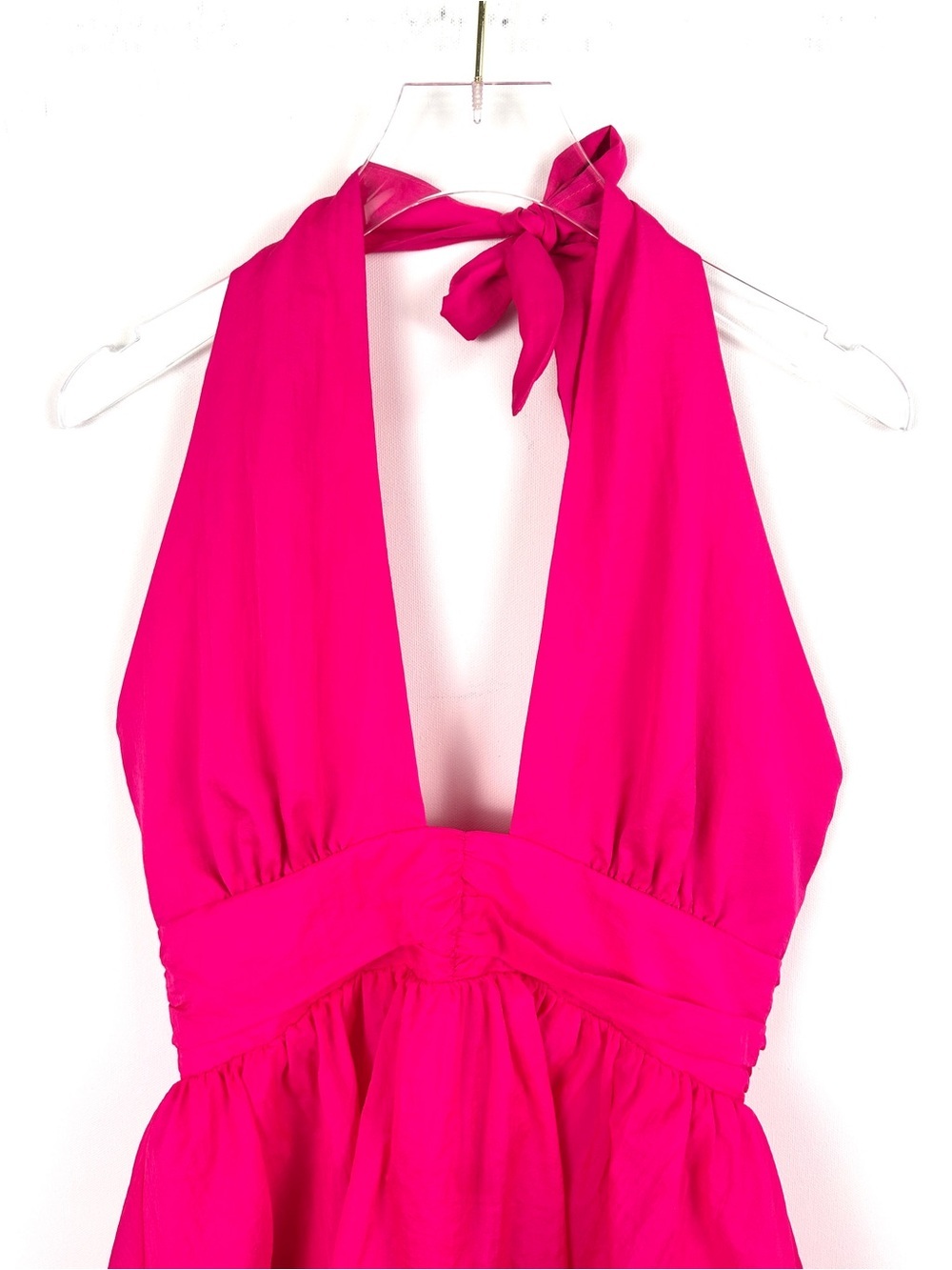 Amanda Uprichard Darby Cross Front Dress Halter Backless Revolve Pink Size Small - Picture 4 of 15